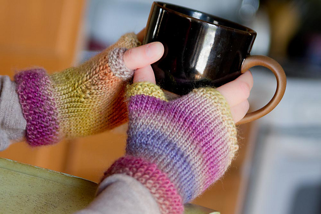 Spring Sunrise Fingerless Gloves