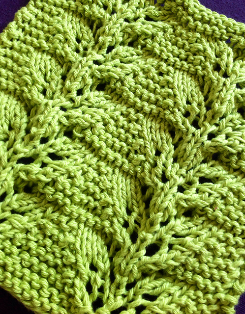 Larkspur Garter Version Dishcloth