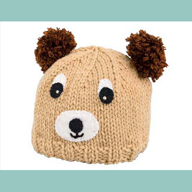 Animal Bear Pom Pom Beanie Hat