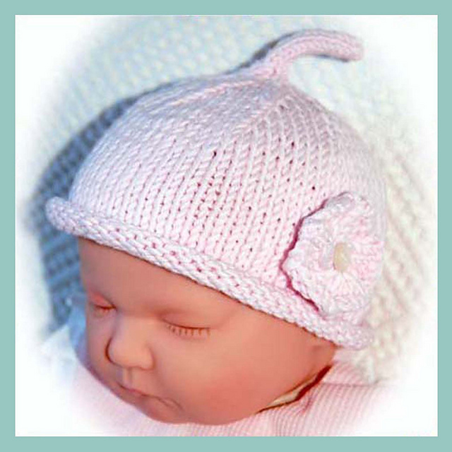Ael Baby Reborn Doll Flower Stork Roll Edge Hat