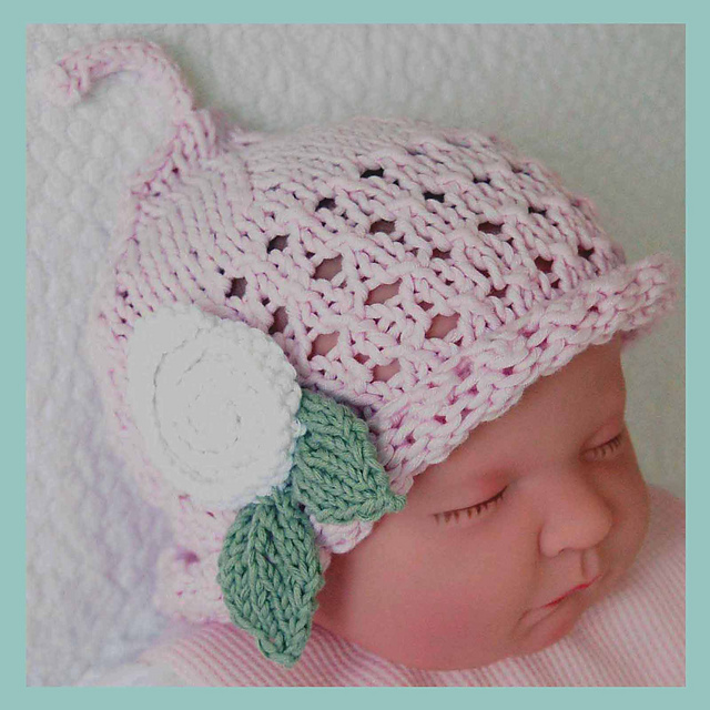 Cael Rose Corsage Lace Baby Reborn Doll Hat
