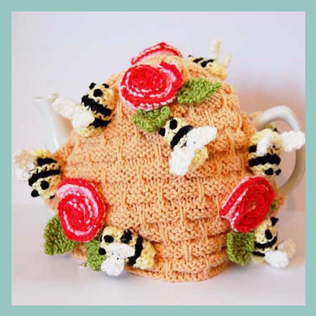 Honey Beehive Tea Cosy