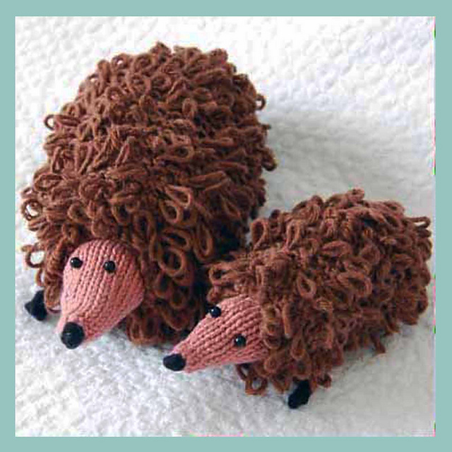 Mummy and Baby Hedgehog Toys