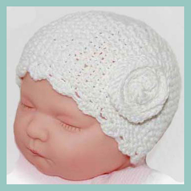 Ida Vintage Rose 1930s Style Reborn Doll Baby Hat