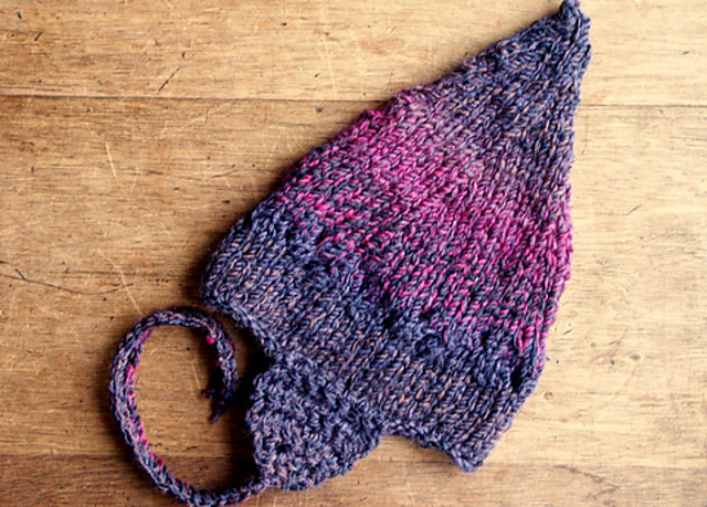 Eyelet Earflap Pixie Hat 