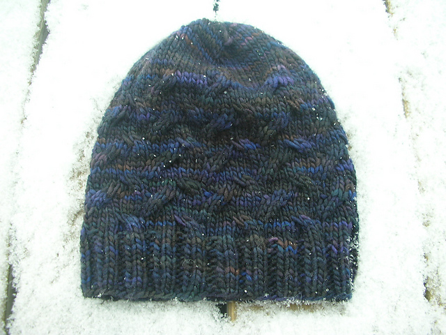 One skein hat and wristlettes