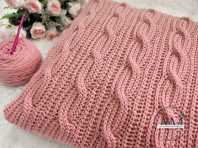 3D cables cushion cover
