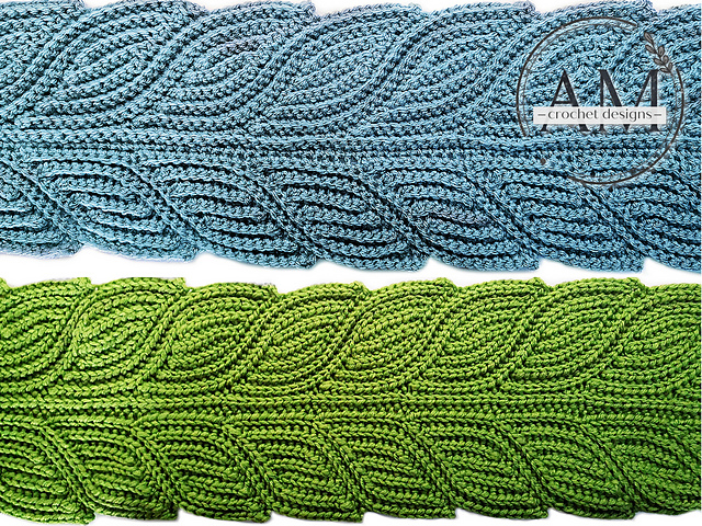 FOLIAGE knit-look scarf