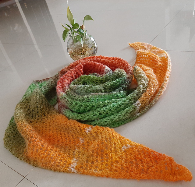 Winter Sunset Tie Dye Scarf