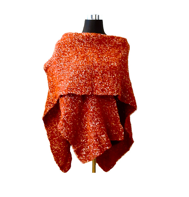 Poncho-Schal-Tuch in U-Form