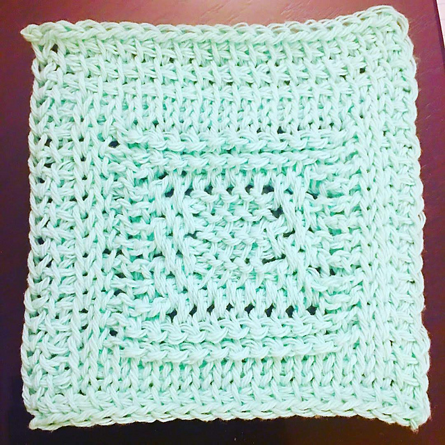 Spa Day Washcloth and Tunisian Motif