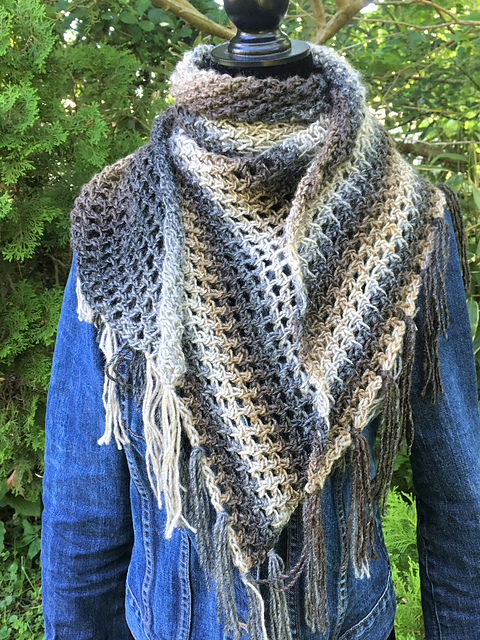 Sweet November Shawl in Tunisian