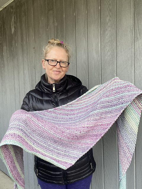 Simple Tunisian Fade Shawl