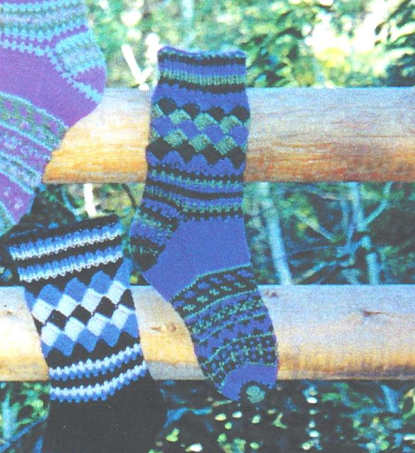 Purple Sage Entrelac Socks