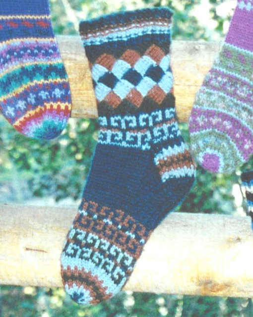 Happy Trails Celtic Key Entrelac Socks