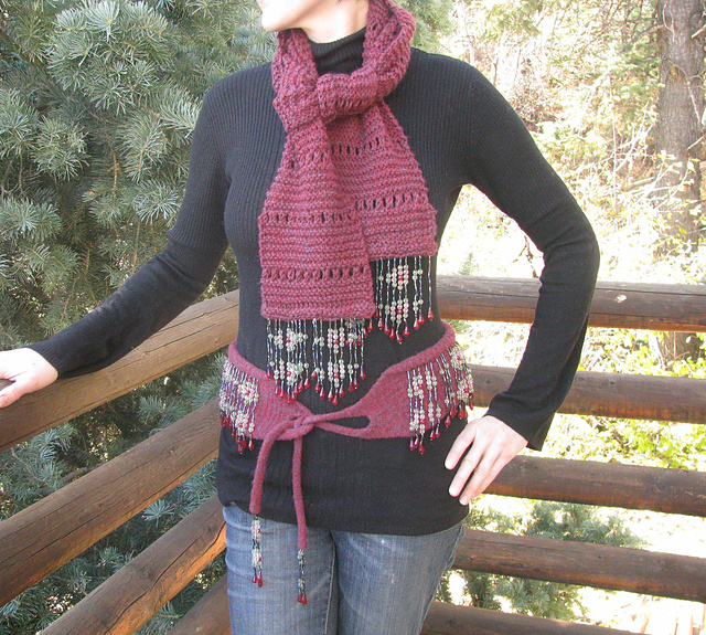 Easy Eyelet Beaded Scarf