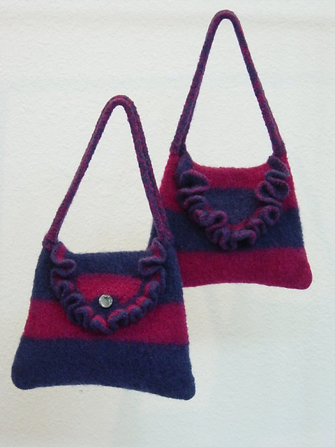 Ruffled Felted Bag