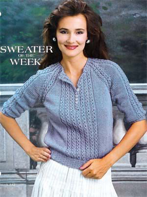 Cabled Cotton Raglan
