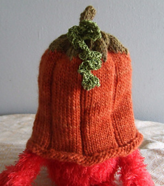 Wide Ribbed Pumpkin Hat