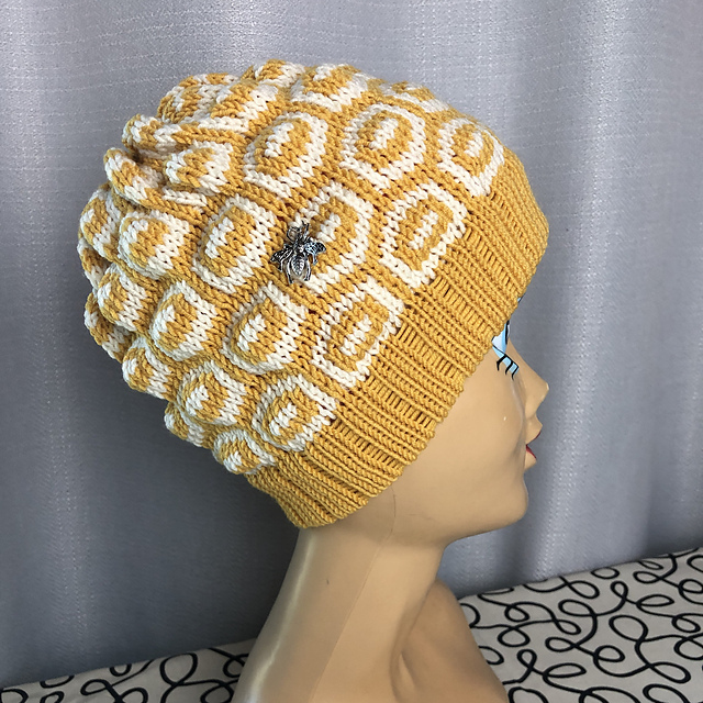 Machine Knit Honeycomb Beanie