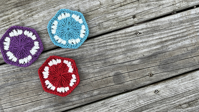 Machine Knit Granny Squares