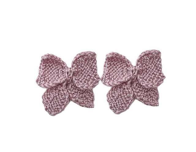 knitted hair bows