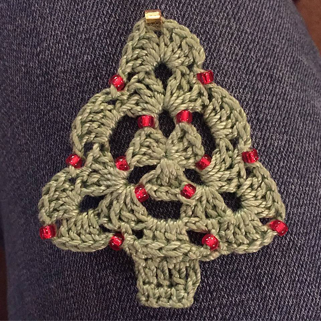Beaded Christmas Tree Ornament