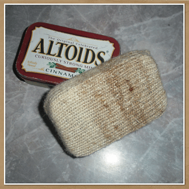upcycled altoid box baby rattle or what knot keeper box