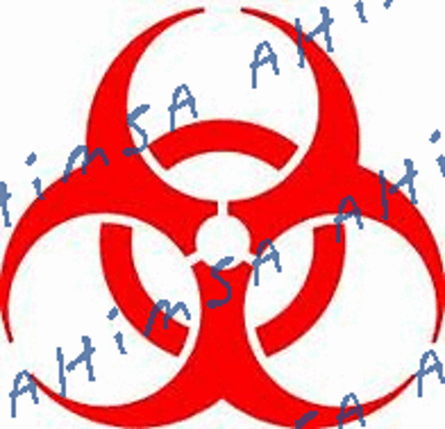 biohazard symbol charts - sm, med, large