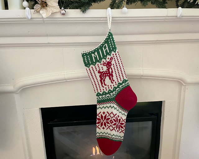 Fawn Fair Isle Stocking