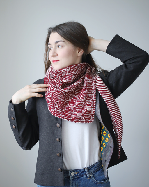 Brioche Hearts Shawl