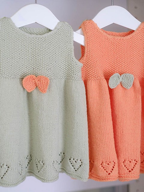 My first knitted dress for baby