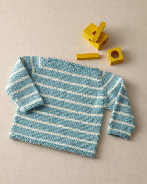 Striped Raglan Baby Pullover