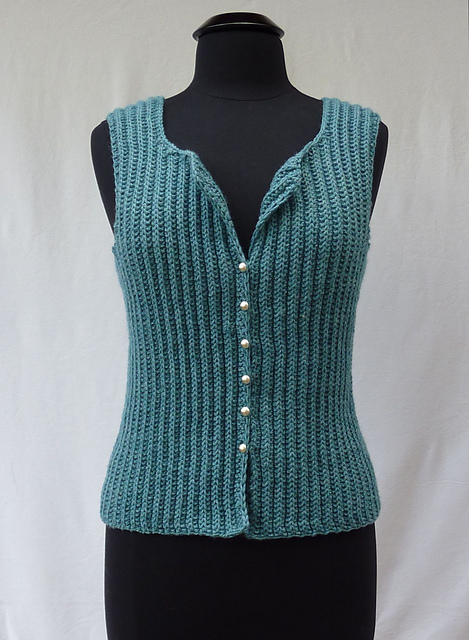 Unpattern Top Down Cardigan Vests