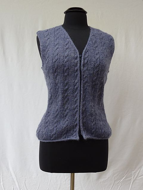 Unpattern Bottom-Up Cardigan Vest