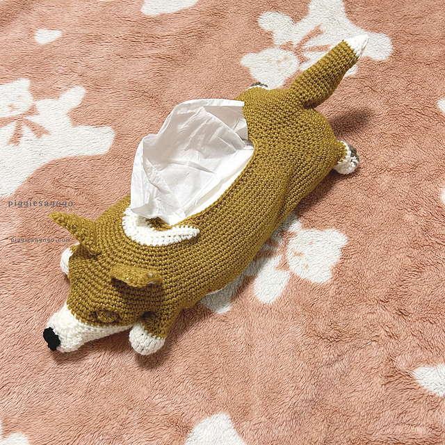 Ravelry: コーギーのティッシュボックスカバー Corgi tissue paper