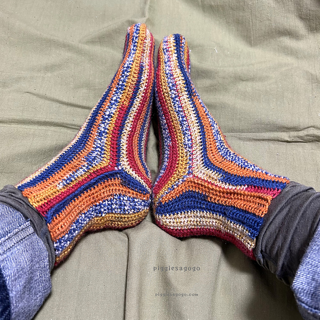 細編みのくつした Simply SC socks