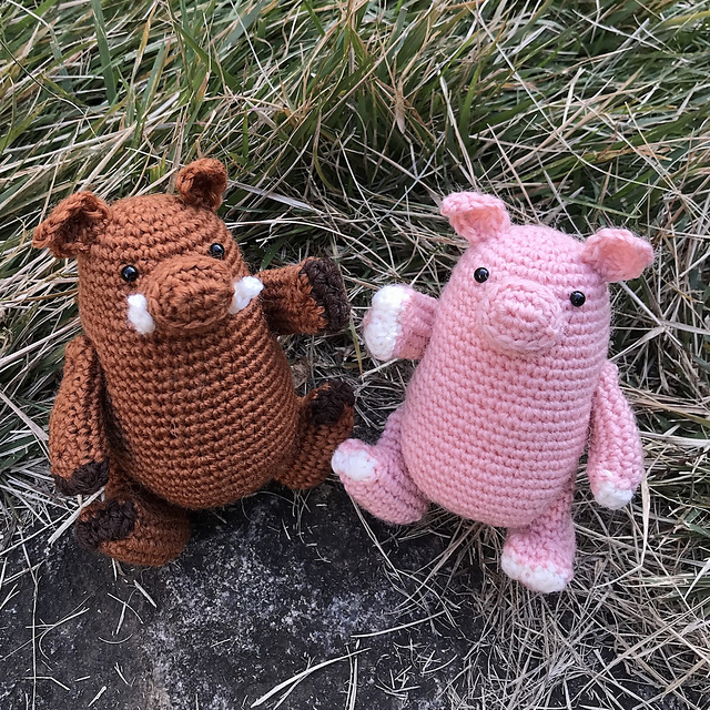 PALMy Pig + Boar amigurumi | ブタ + イノシシ あみぐるみ
