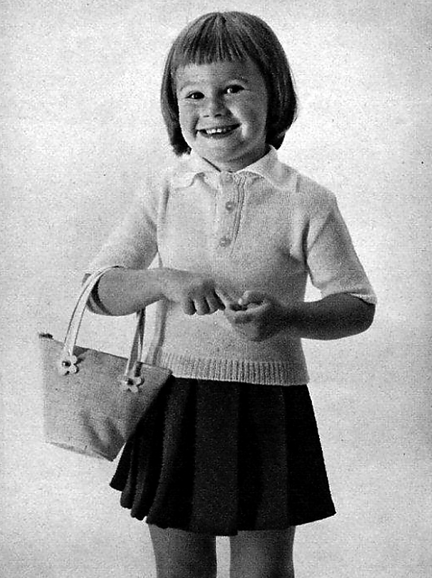 1209 Polo Blouse & Pleated Skirt