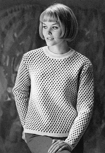 1280 Lady's Sweater With Two Colors