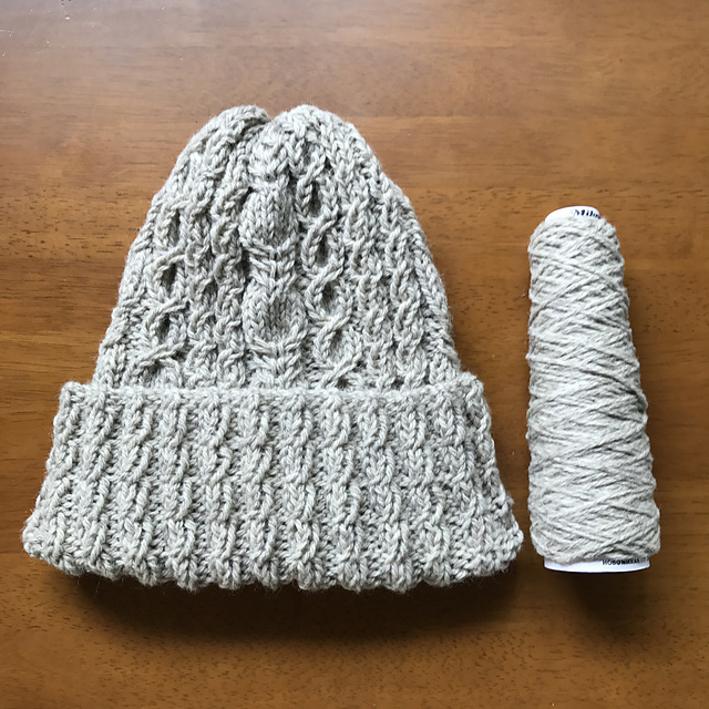 Aran cable cap　アランのケーブルキャップ