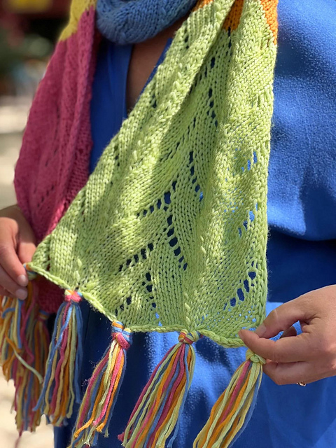 Colorblock Ajoursjaal Summer Softness