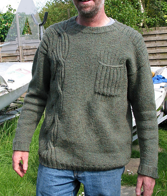 men's wrapped pullover