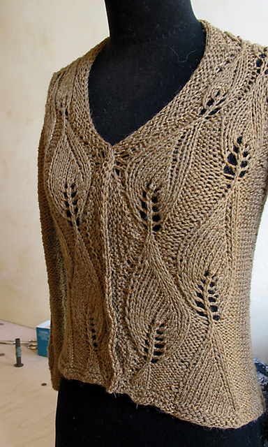 big & small leaves cardigan