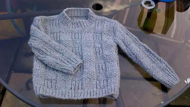 Boy's Square-Textured Sweater