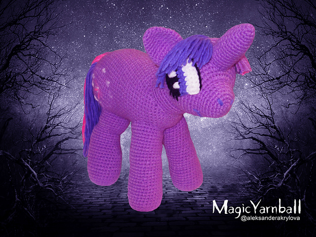 Crocheted Pony Unicorn toy