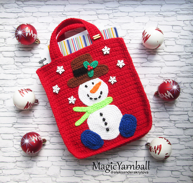 Snowman gift bag