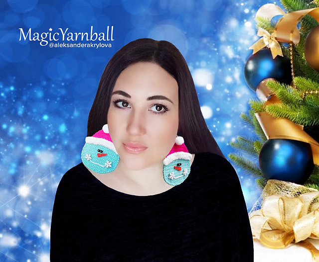 "Christmas Snowman" Earrings