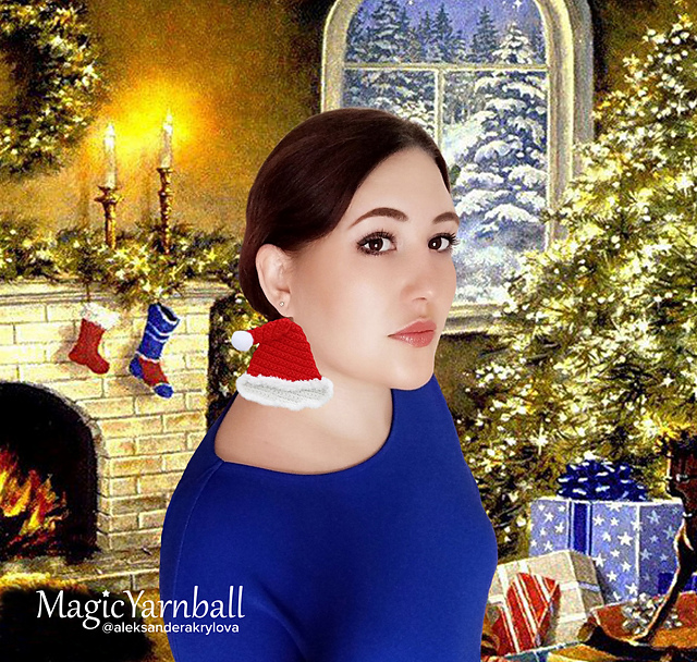 " Santa Claus hat" earrings