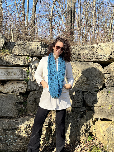 Pom Pom Infinity Scarf